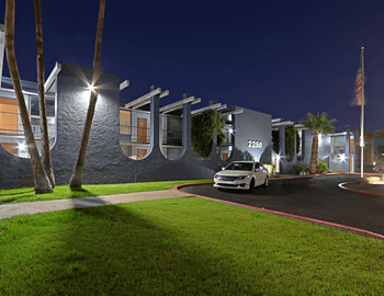 Parking garages available *
